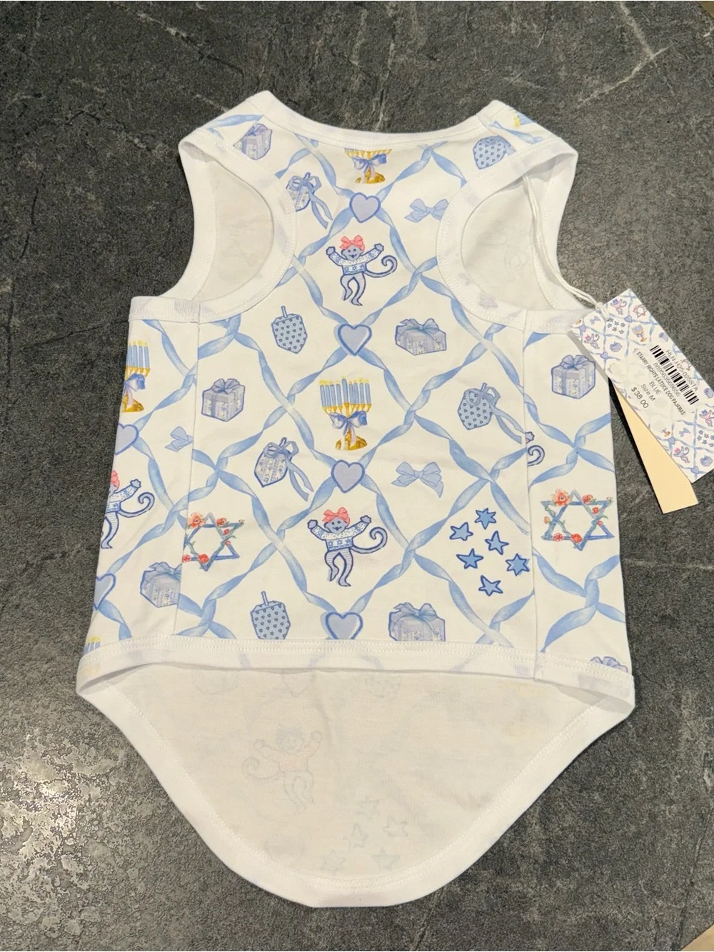 Roller Rabbit X LoveShackFancy starry nights lattice dog pajamas NWT medium